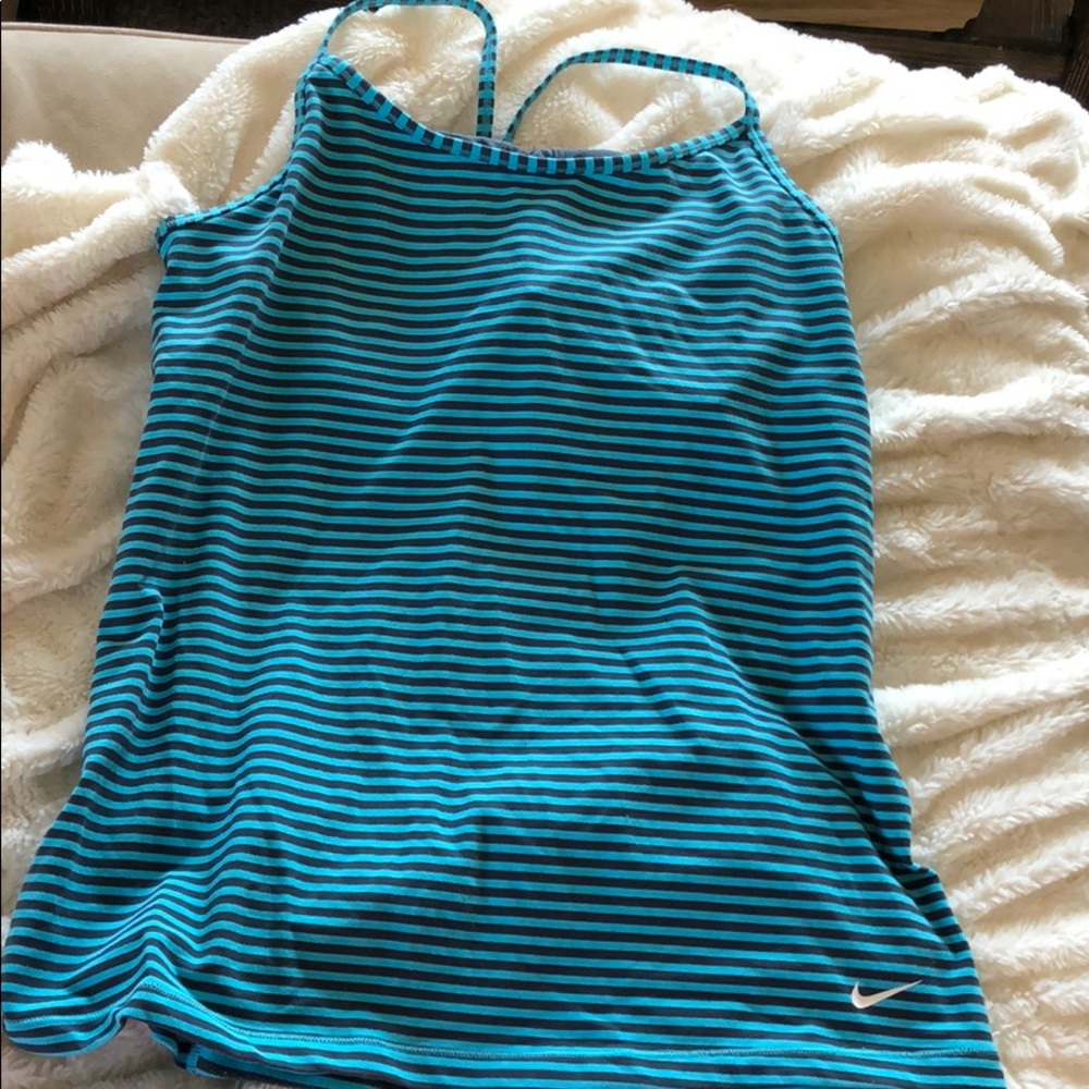Nike dri fit striped tank top size XL
